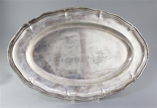 A continental 800 standard silver oval meat platter, 44.1 oz.